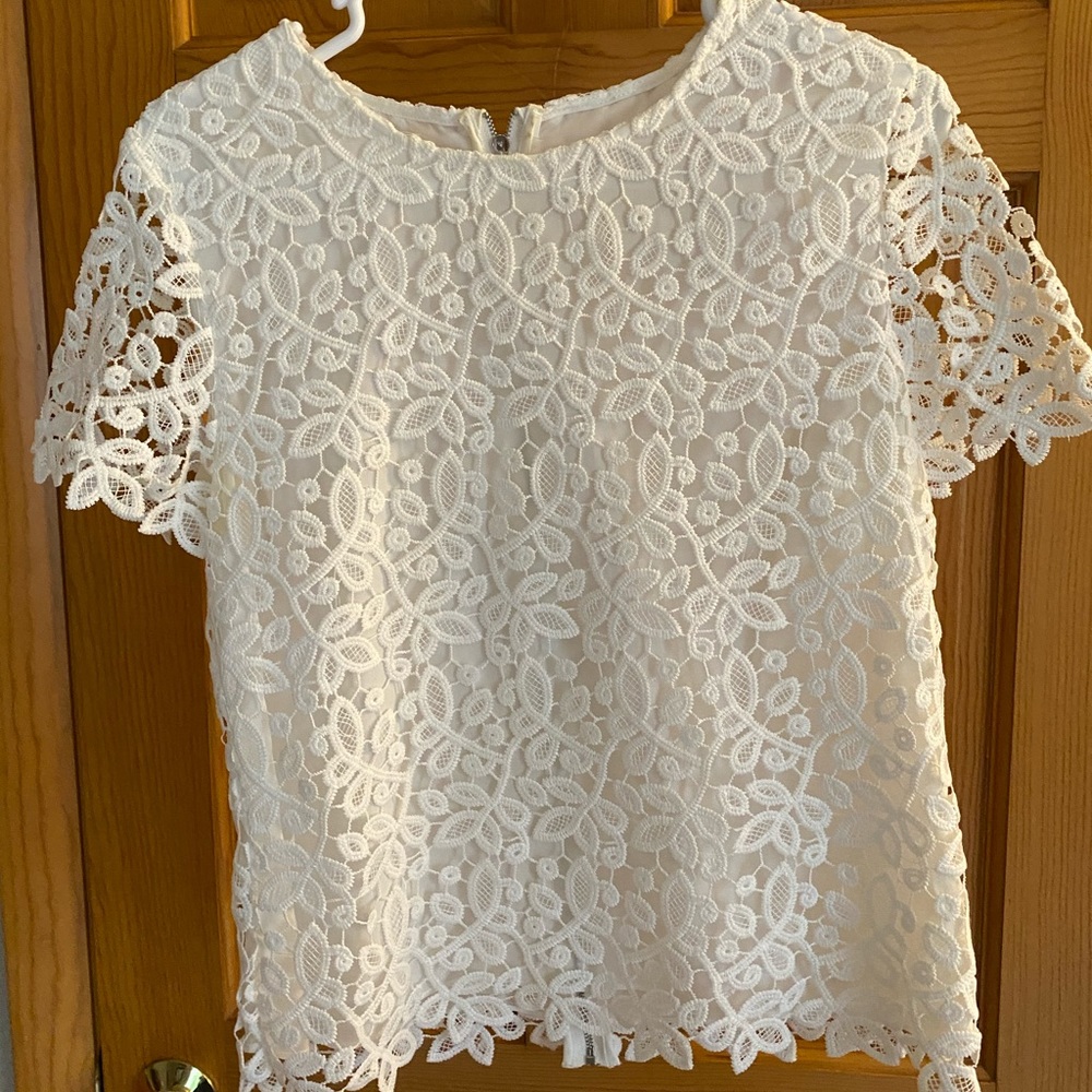 White lace top